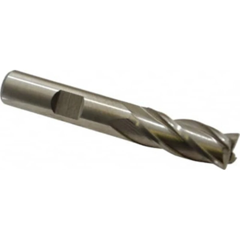Value Collection 10mm, 3/4 LOC, 3/8 Shank Diam, 2-1/2 OAL, 4 Flute, High Speed Steel Square End Mill Single End, Unco...